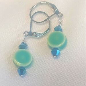 🍒 Dangle Handcrafted Minimalist Earrings 925  STERLING SILVER HOOKS 🐥